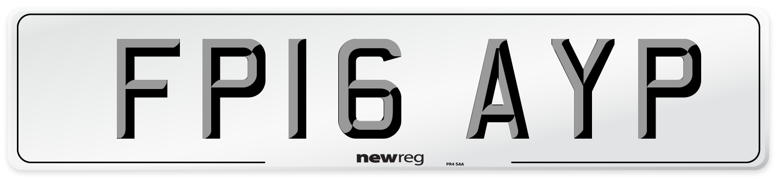 FP16 AYP Number Plate from New Reg